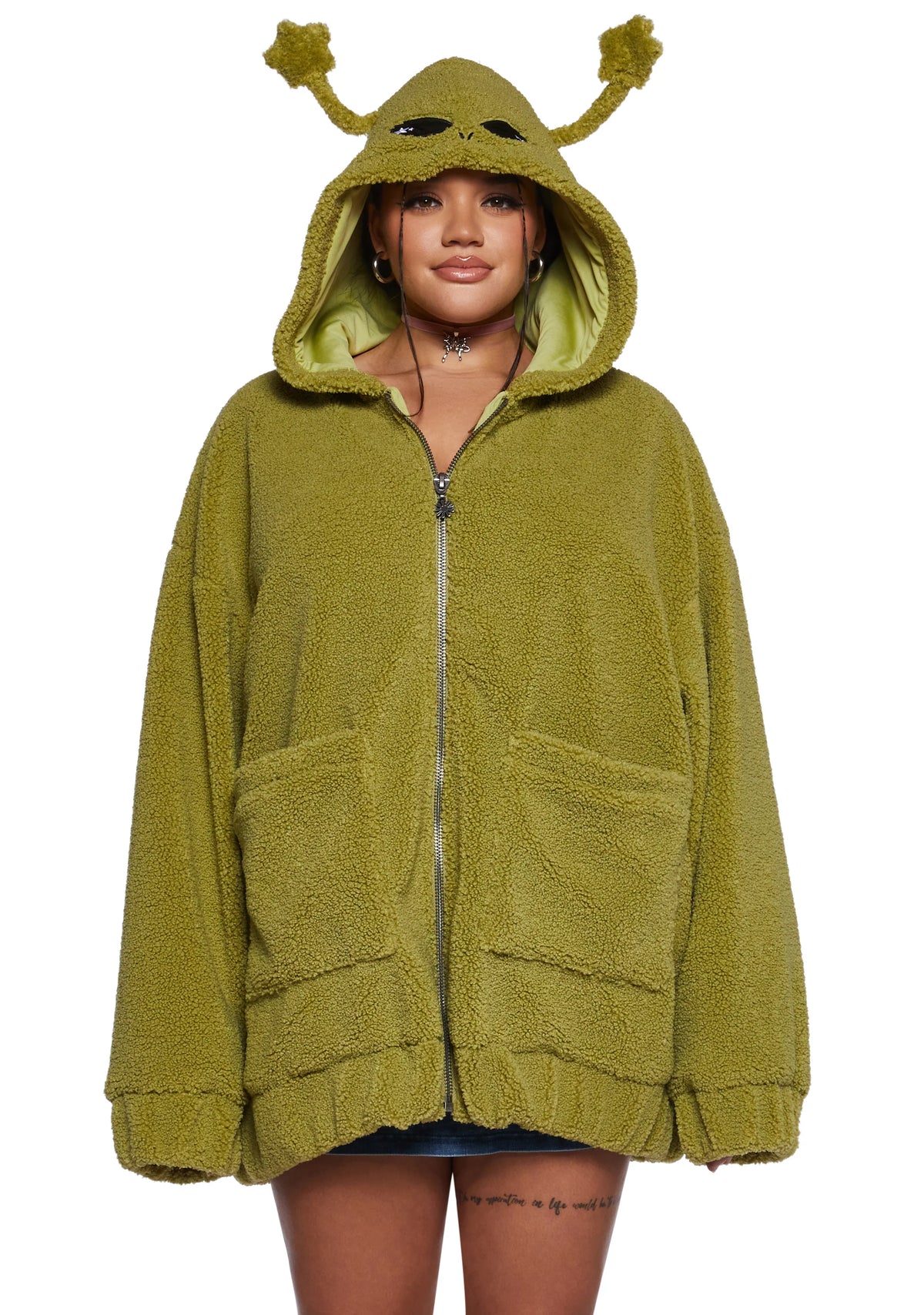 In Your Orbit Hooded Sherpa Jacket