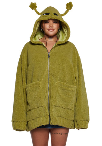 In Your Orbit Hooded Sherpa Jacket