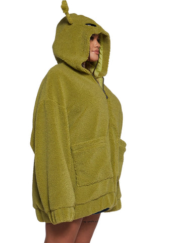 In Your Orbit Hooded Sherpa Jacket