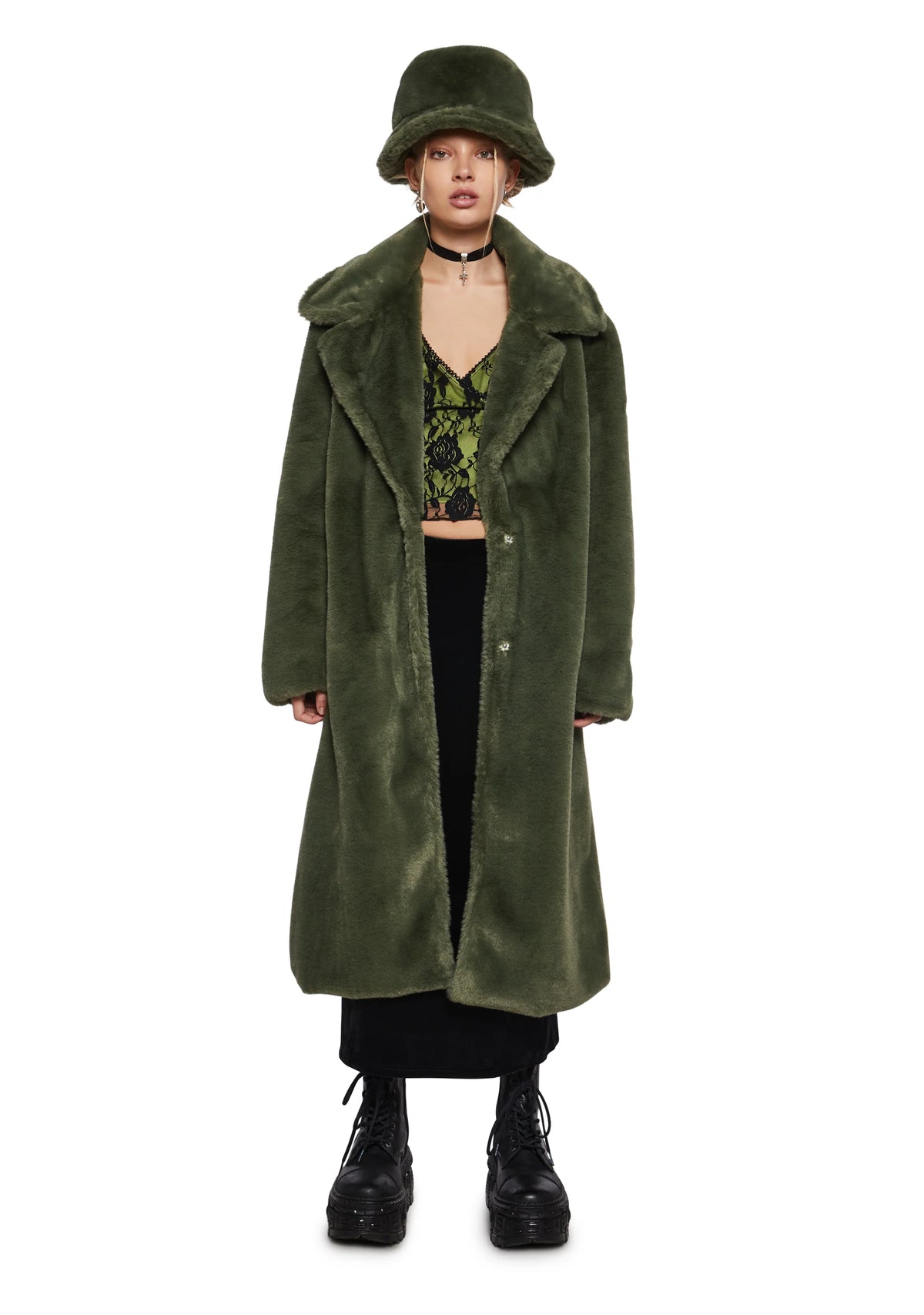 Virtual Insanity Faux Fur Coat And Hat