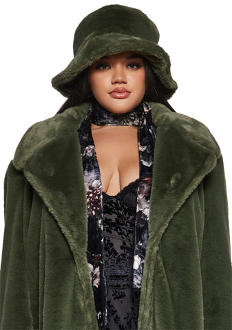 Virtual Insanity Faux Fur Coat And Hat