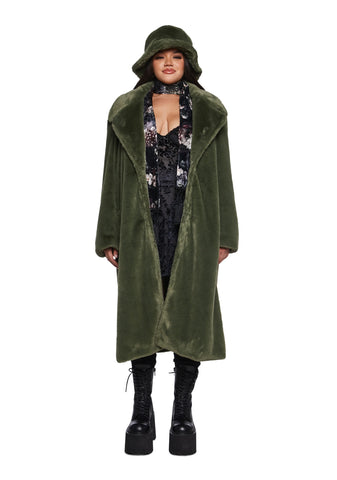 Virtual Insanity Faux Fur Coat And Hat