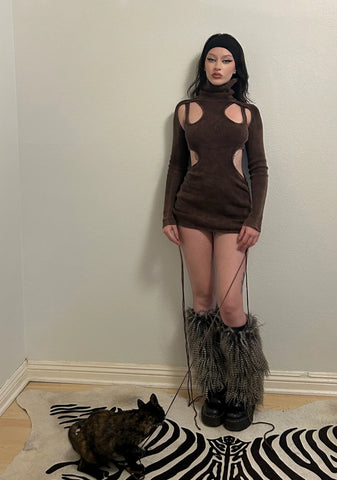 Warp Cut-Out Bodycon Dress