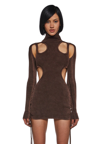 Warp Cut-Out Bodycon Dress