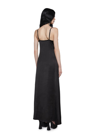 Bewitching Moon Satin Maxi Dress