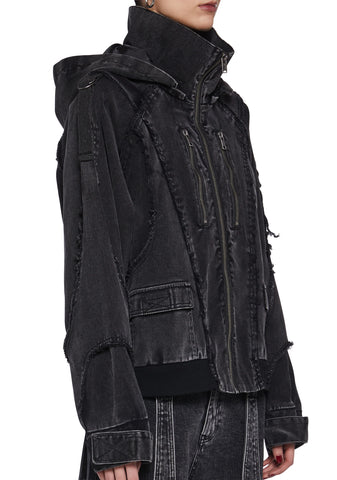 Warp Denim Bomber Jacket