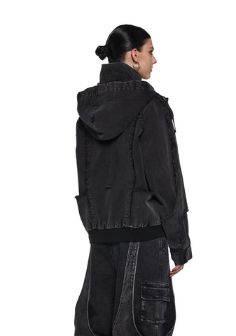 Warp Denim Bomber Jacket