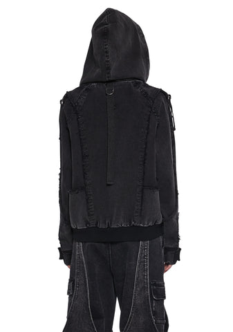 Warp Denim Bomber Jacket