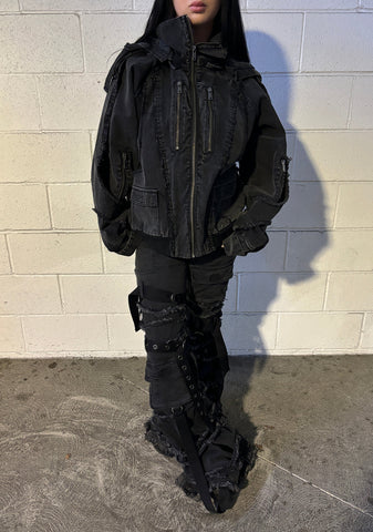 Warp Denim Bomber Jacket