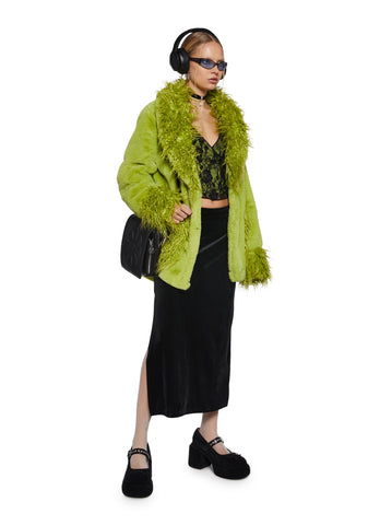 Hours And Hours Faux Fur Coat