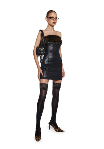 Nadine Strapless Mini Dress - Black