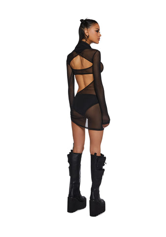 Dreamland Dancer Bodycon Dress - Black