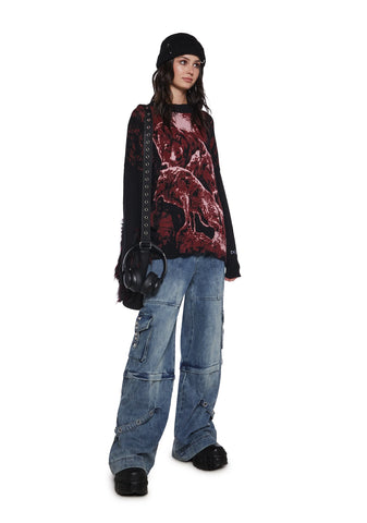 Wolf Pack Oversized Sweater