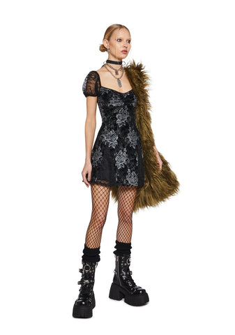 Defiant Love Mini Dress - Silver