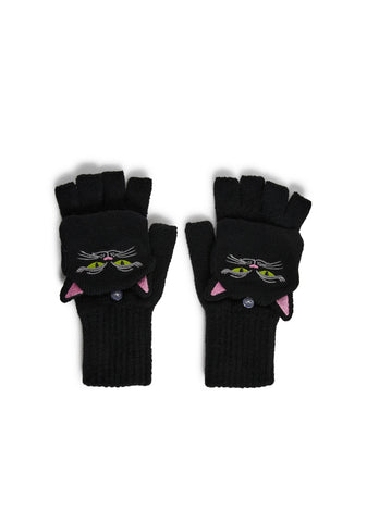 Purrfect Cat Fingerless Gloves