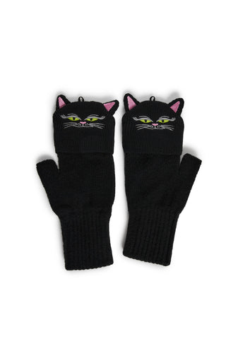 Purrfect Cat Fingerless Gloves