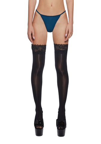 Awe Struck Thong Panty - Blue