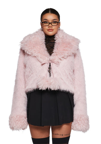 Clare Faux Fur Cropped Jacket