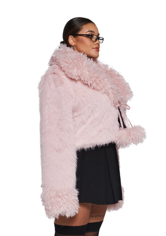 Clare Faux Fur Cropped Jacket
