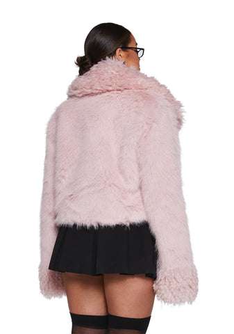Clare Faux Fur Cropped Jacket