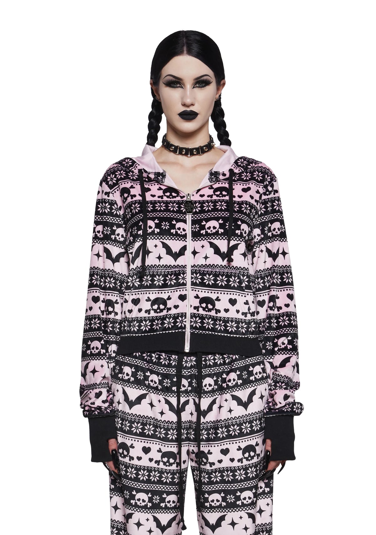 Deck The Skulls Zip-Up Hoodie