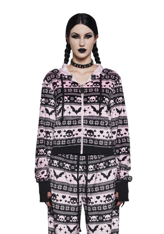 Deck The Skulls Zip-Up Hoodie