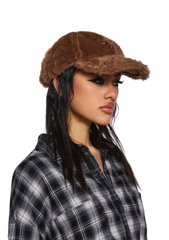 Warp Faux Fur Baseball Cap