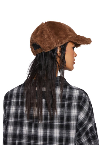 Warp Faux Fur Baseball Cap
