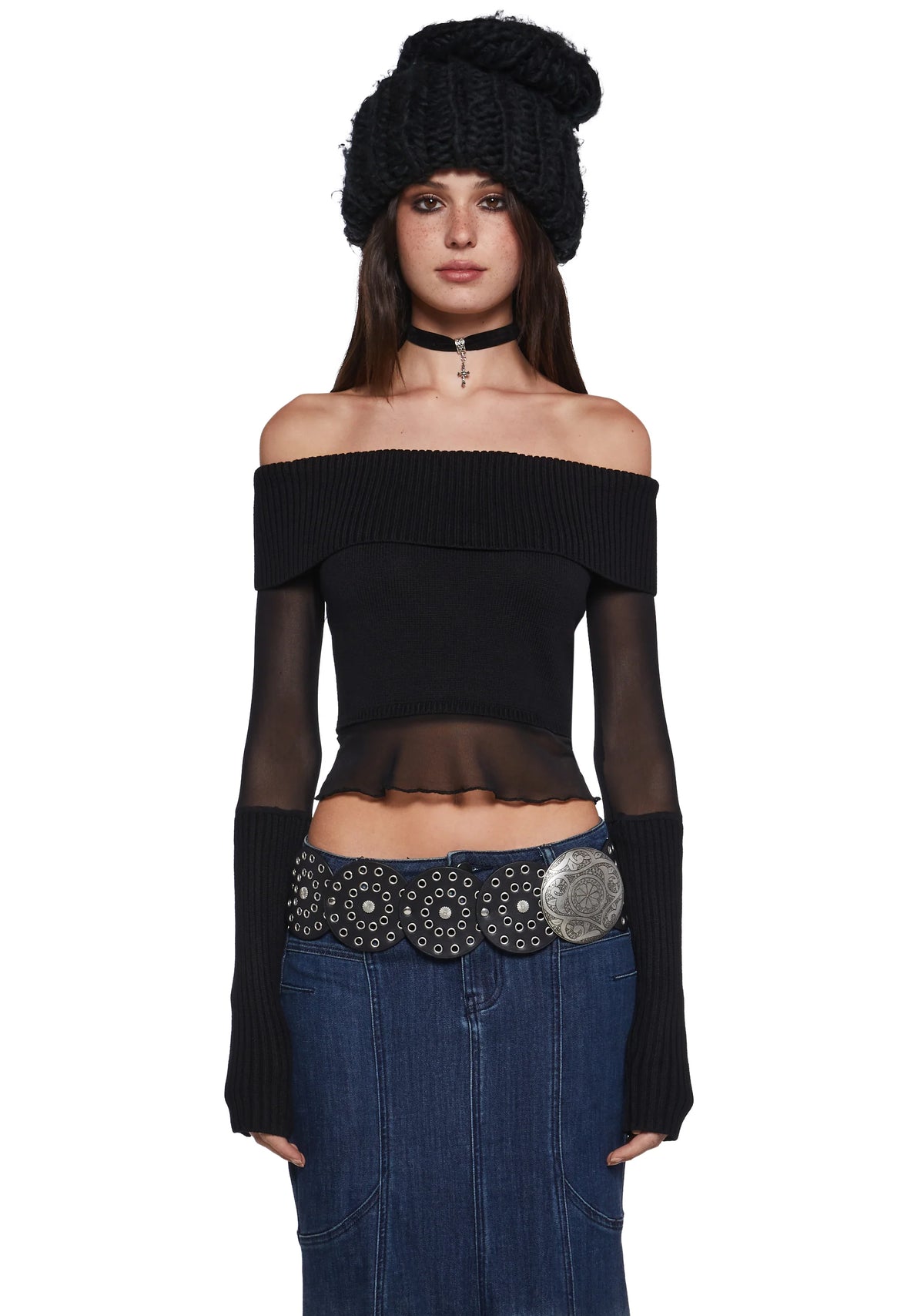 Rebel Hearts Cropped Sweater