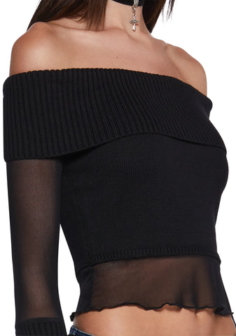 Rebel Hearts Cropped Sweater