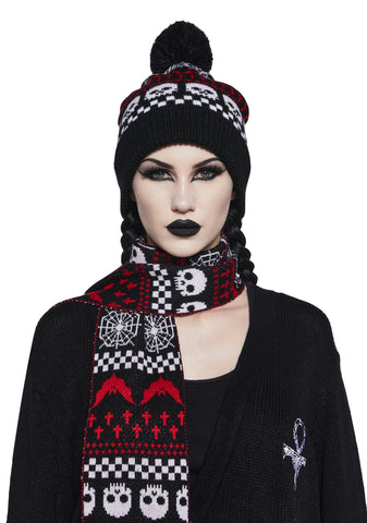Spooky Wishes Beanie And Scarf Set
