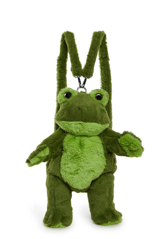Toadally Rad Frog Plush Backpack