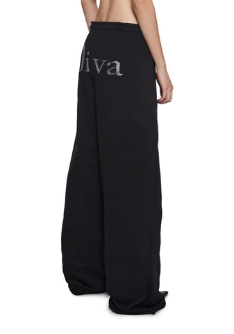 Diva Rhinestone Sweatpants