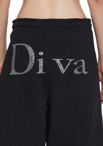 Diva Rhinestone Sweatpants