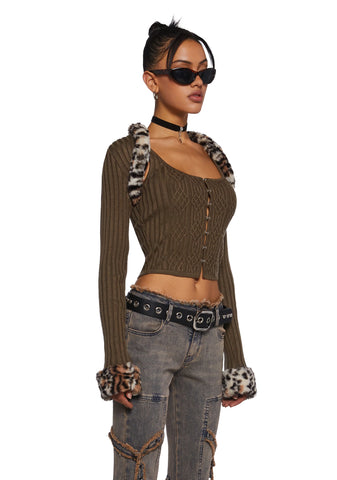 Straight Edge Corset And Shrug Set