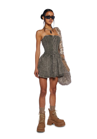 Chaos Theory Mini Dress - Green