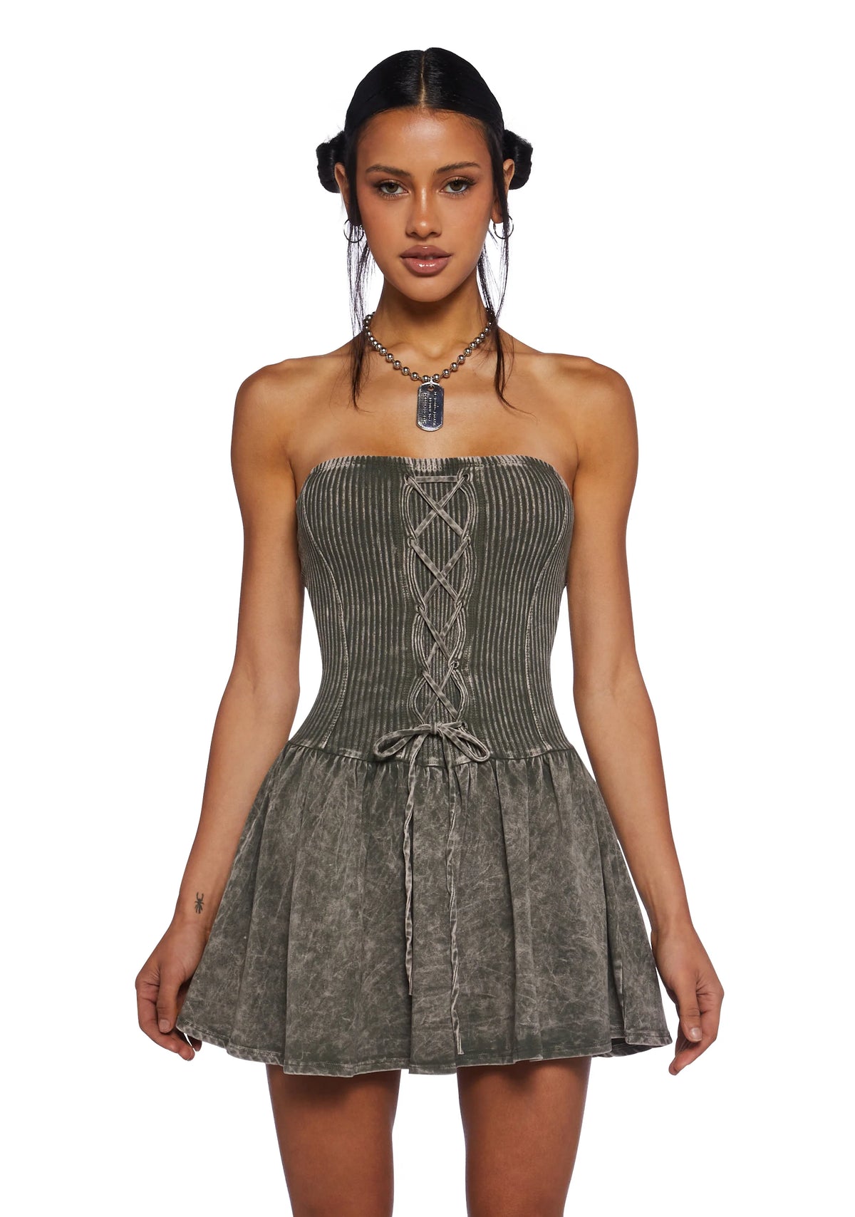 Chaos Theory Mini Dress - Green