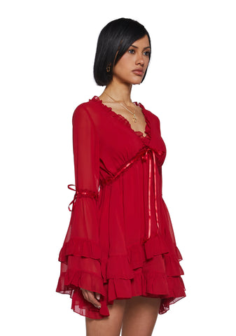 Real Divinity Mini Dress - Red