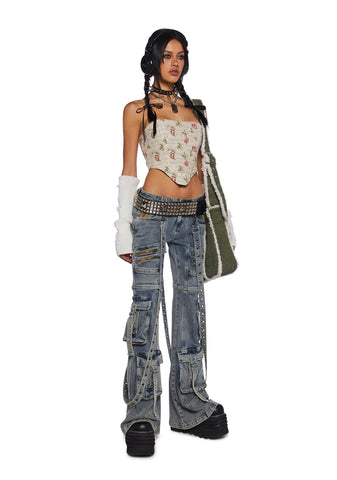 Written Rose Corset Top