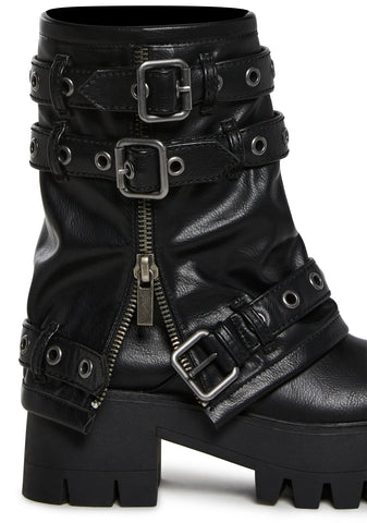 Warp Combat Boots - Black