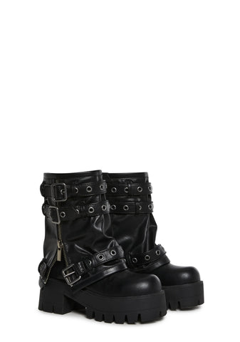 Warp Combat Boots - Black