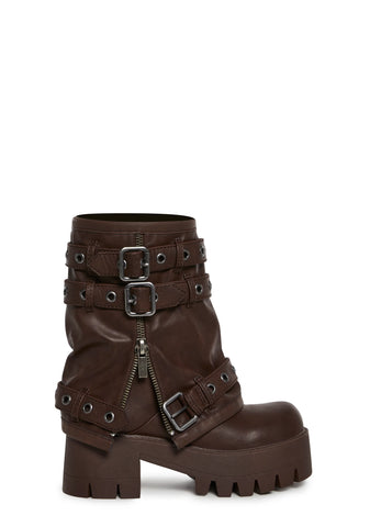 Warp Combat Boots - Brown