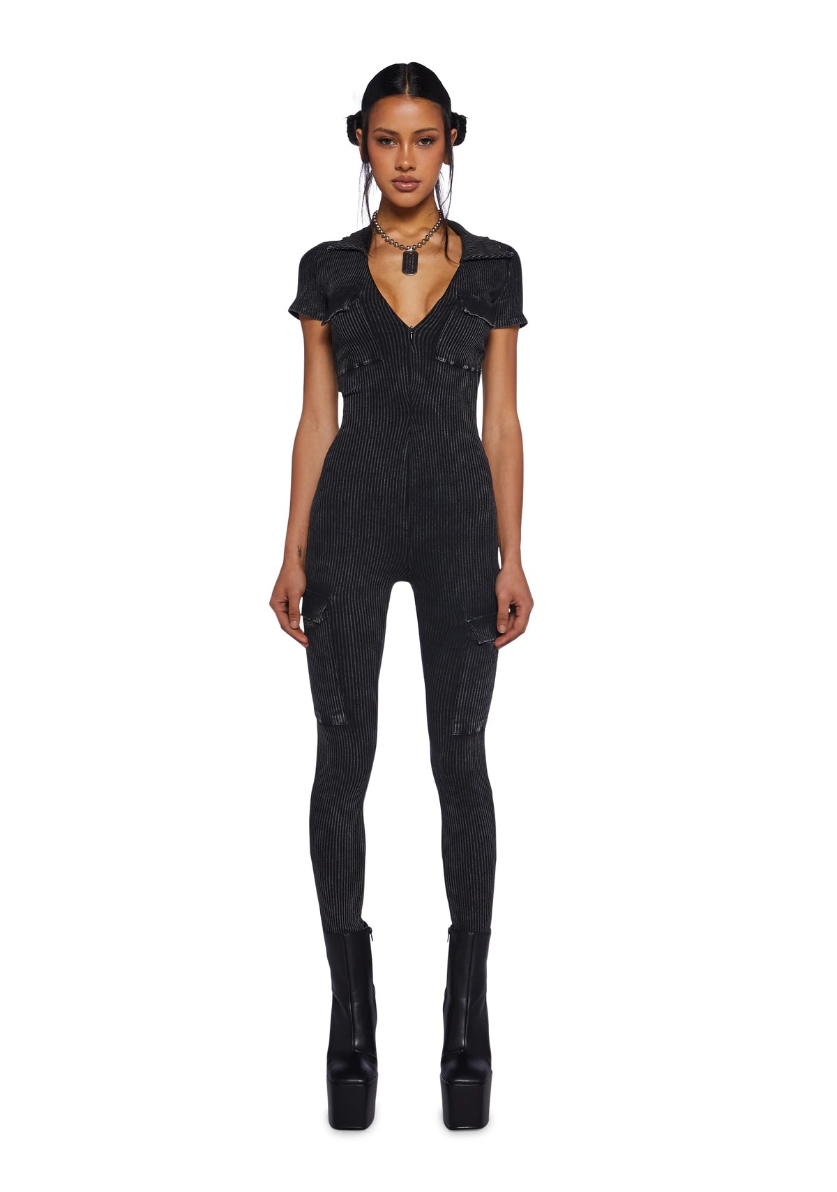 Hang Tough Cargo Jumpsuit - Gray