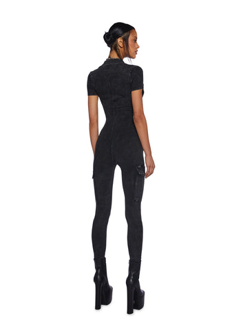 Hang Tough Cargo Jumpsuit - Gray