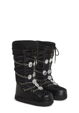 Snow Princess Winter Boots - Black