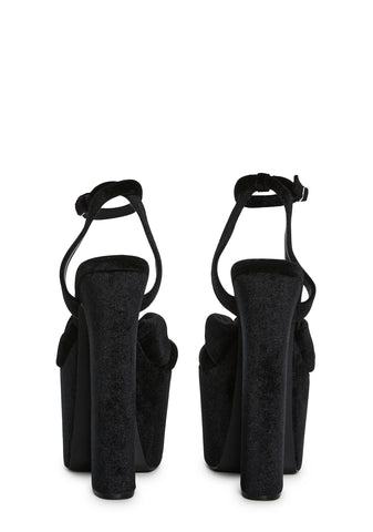 Cheers To U Platform Sandals - Black