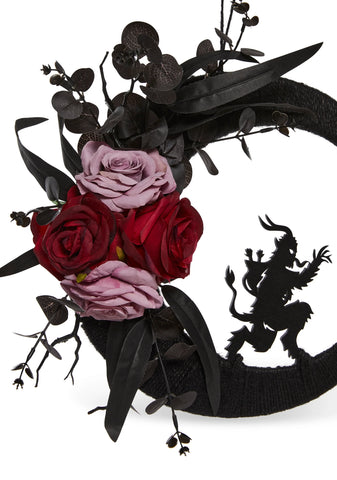 Naughty Not Nice Krampus Wreath