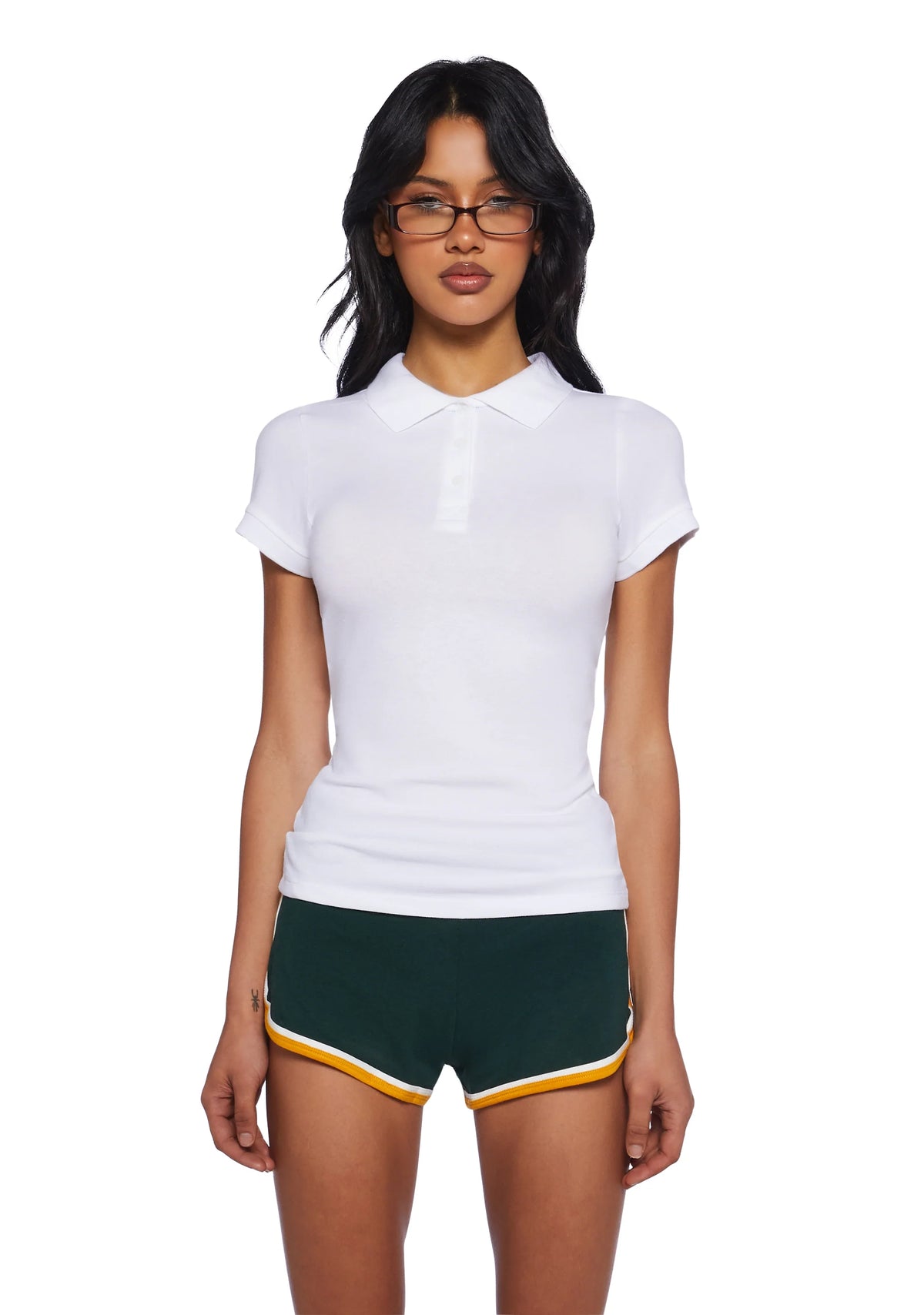 Perfectly Preppy Short Sleeve Top - White