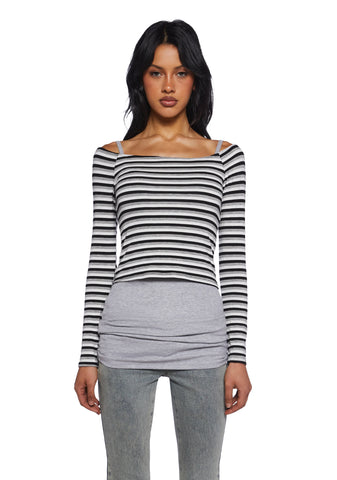 Trapeze Artist Off the Shoulder Top - Black