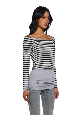 Trapeze Artist Off the Shoulder Top - Black